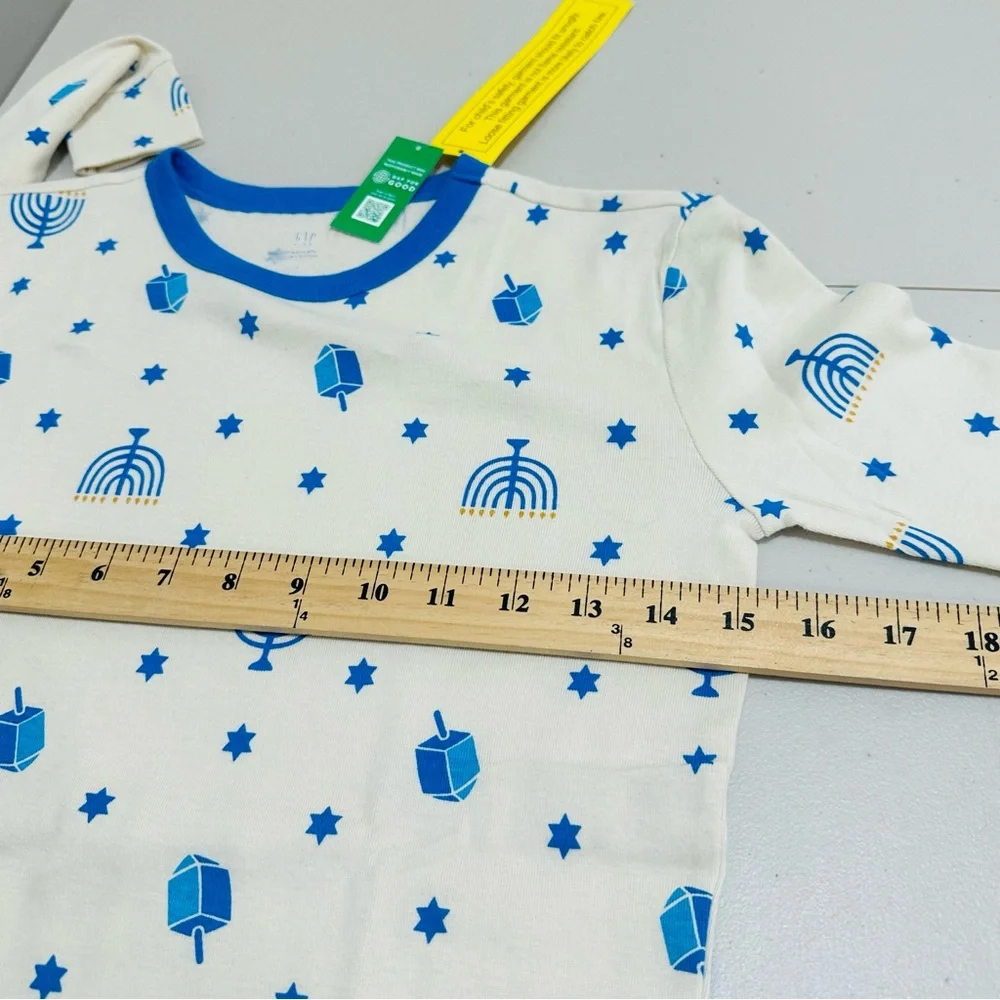 NWT GAP  Toddler Organic Cotton 2pc Hanukkah Pajama PJ Set - Size‎ 14 Years